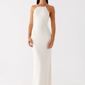 Raffa Pearl Maxi Dress - Ivory