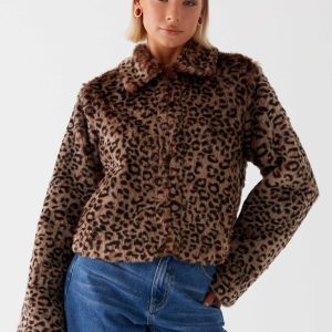 Raleigh Fur Jacket - Leopard