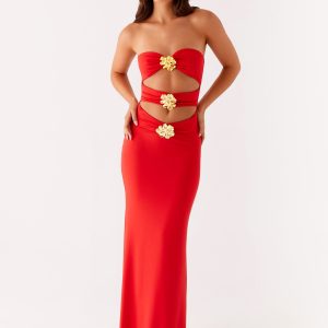 Raye Maxi Dress - Tangerine