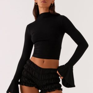 Reggie Long Sleeve Top - Black