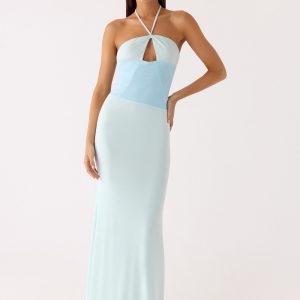 Romilly Mesh Maxi Dress - Teal