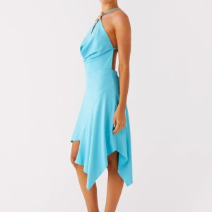 Salt Kiss Midi Dress - Turquoise