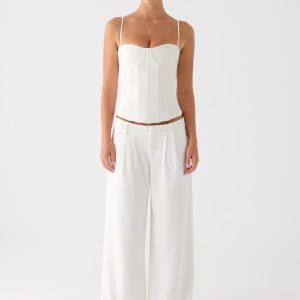 Samuel Low Rise Suiting Pants - White