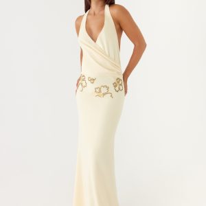 Sandrine Beaded Maxi Dress - Yellow