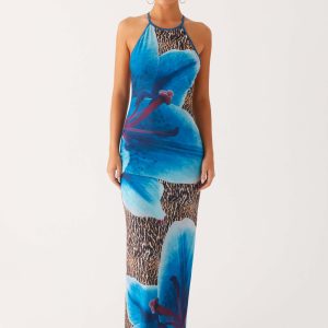 Sandy Siren Maxi Dress - Cheetah Floral