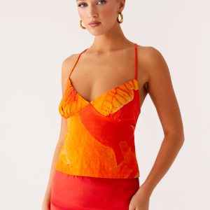 Sangria Top - Serene Orange