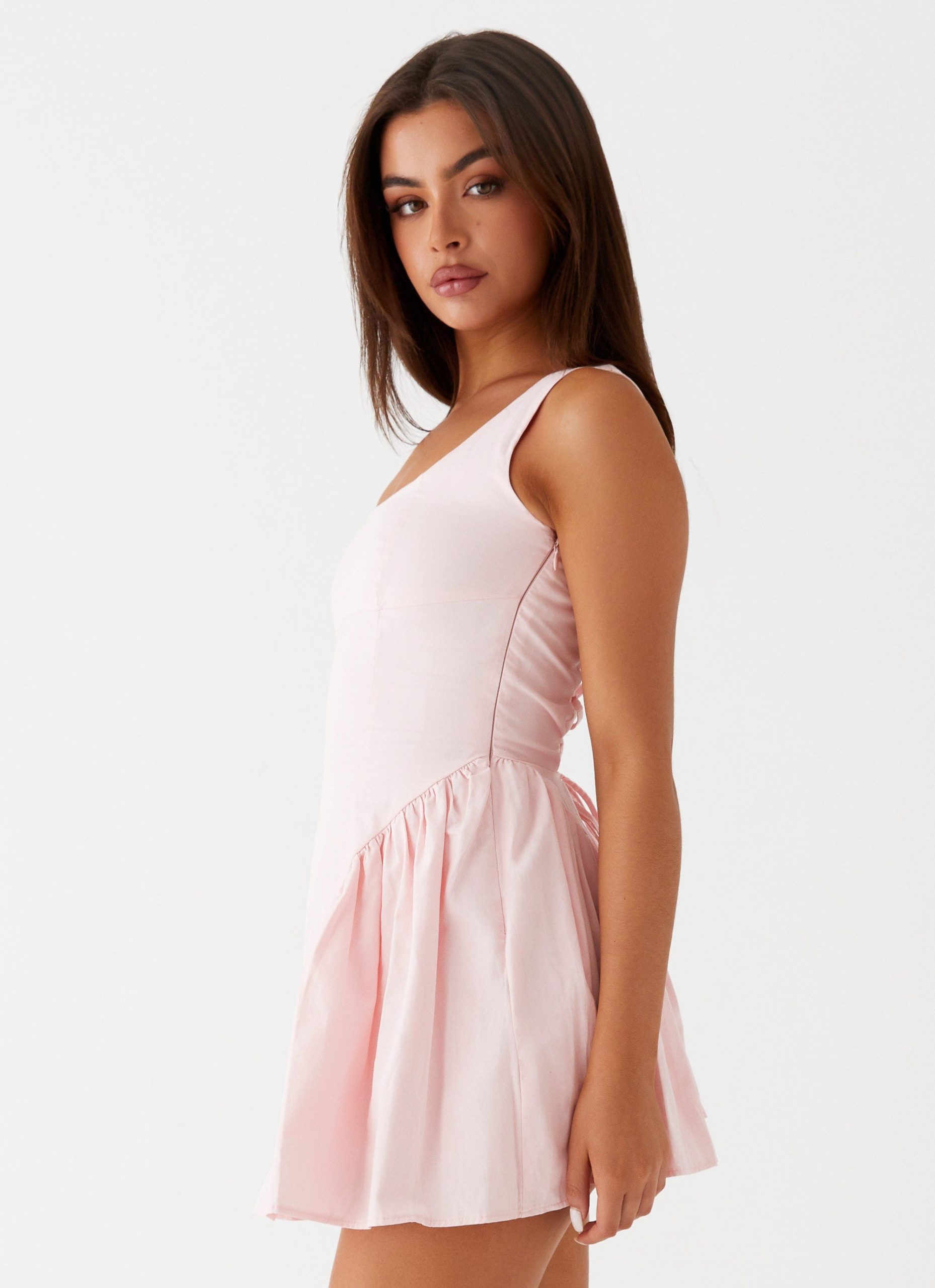 Sassy Soiree Corset Mini Dress - Pink - Image 2