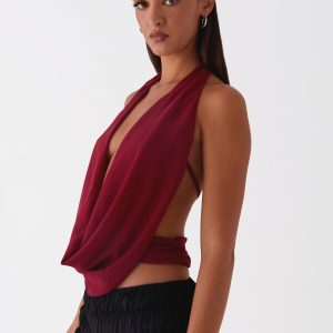 Sawyer Mesh Top - Maroon