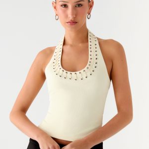 Scarla Halter Top - Yellow