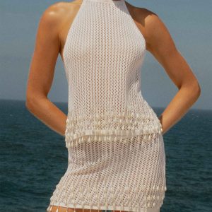 Scorpio Crochet Mini Skirt - Ivory