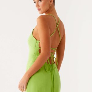 Seaside Escape Mini Dress - Lime