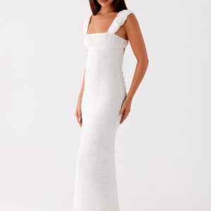 Senses Midi Dress - White