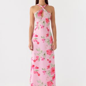 Serafim Chiffon Maxi Dress - Petal Soleil