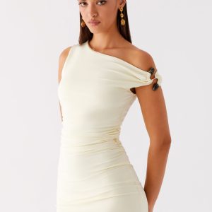 Seraphina One Shoulder Mini Dress - Yellow