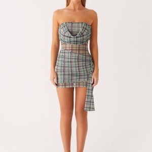 Seren Mini Dress - Cedar Check