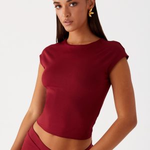 Shes A Lady Top - Red