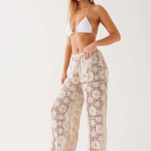 Shell Beach Crochet Pants - Ivory