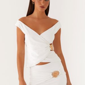 Shoreline Mini Skirt - White