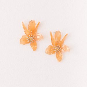 Siesta Flower Earrings - Orange