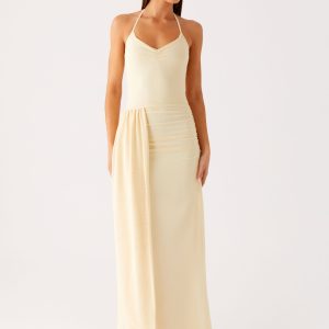 Signal Halter Maxi Dress - Sunny Yellow