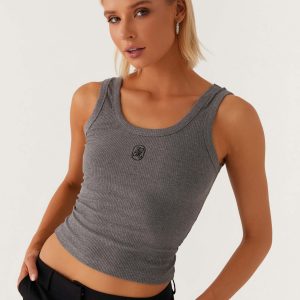 Signature Tank Top - Dark Grey Marle