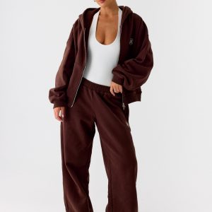 Signature Low Rise Sweatpants - Chocolate