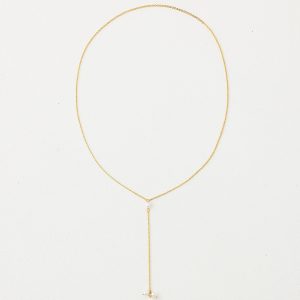 Silhouette Pearl Necklace - Gold