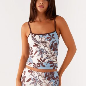 Skye Cami Top - Bluewood Blossom
