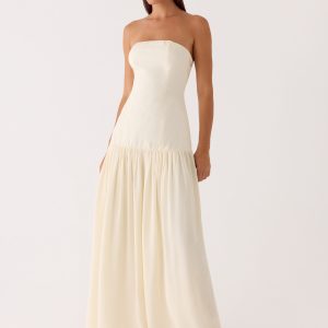 Slowing Tide Maxi Dress - Ivory