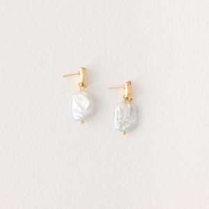 Soft Ember Earrings - Pearl