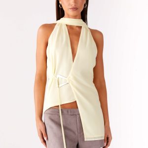 Solari Scarf Top - Yellow