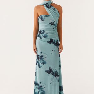 Songbird Maxi Dress - Blue Black Floral