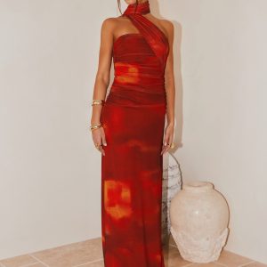 Songbird Maxi Dress - Scarlet Blur