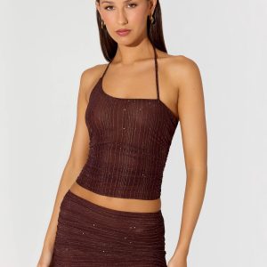 Sparkling Night Top - Chocolate