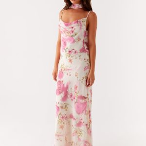 Spencer Maxi Dress - Ivory Floral Print