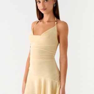 Spiced Sunset Mini Dress - Baby Yellow