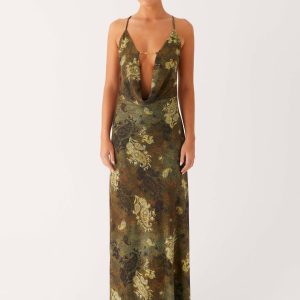 Star Fields Maxi Dress - Cyber Floral
