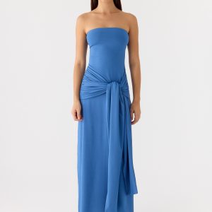 Stole My Heart Maxi Dress - Washed Navy