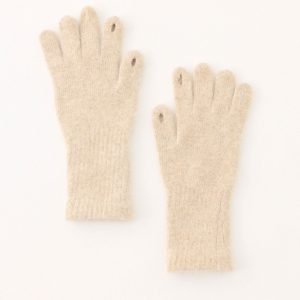 Stormy Weather Knit Gloves - Cream