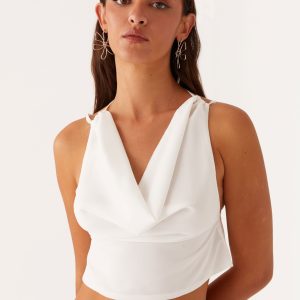 Suki Halter Top - White