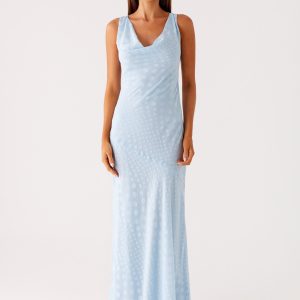 Sundance Chiffon Maxi Dress - Blue