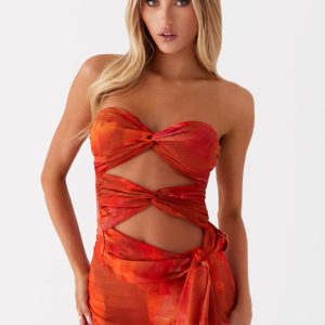 Sunlight Cascade Top - Amber