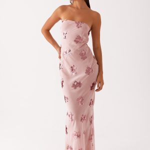 Sweet Escape Sequin Maxi Dress - Baby Pink