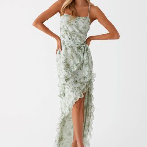 Sweet Serenity Maxi Dress - Sage Floral