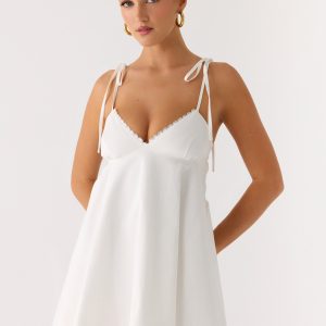 Take Me High Mini Dress - White
