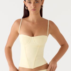 Tayana Corset Top - Yellow