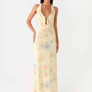 Tedder Halter Maxi Dress - Spring Meadow