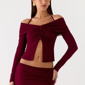 Thorness Long Sleeve Top - Plum