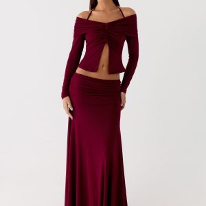 Thorness Maxi Skirt - Plum