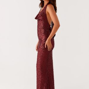 Treasured Sequin Maxi Dress - Fuchsia
